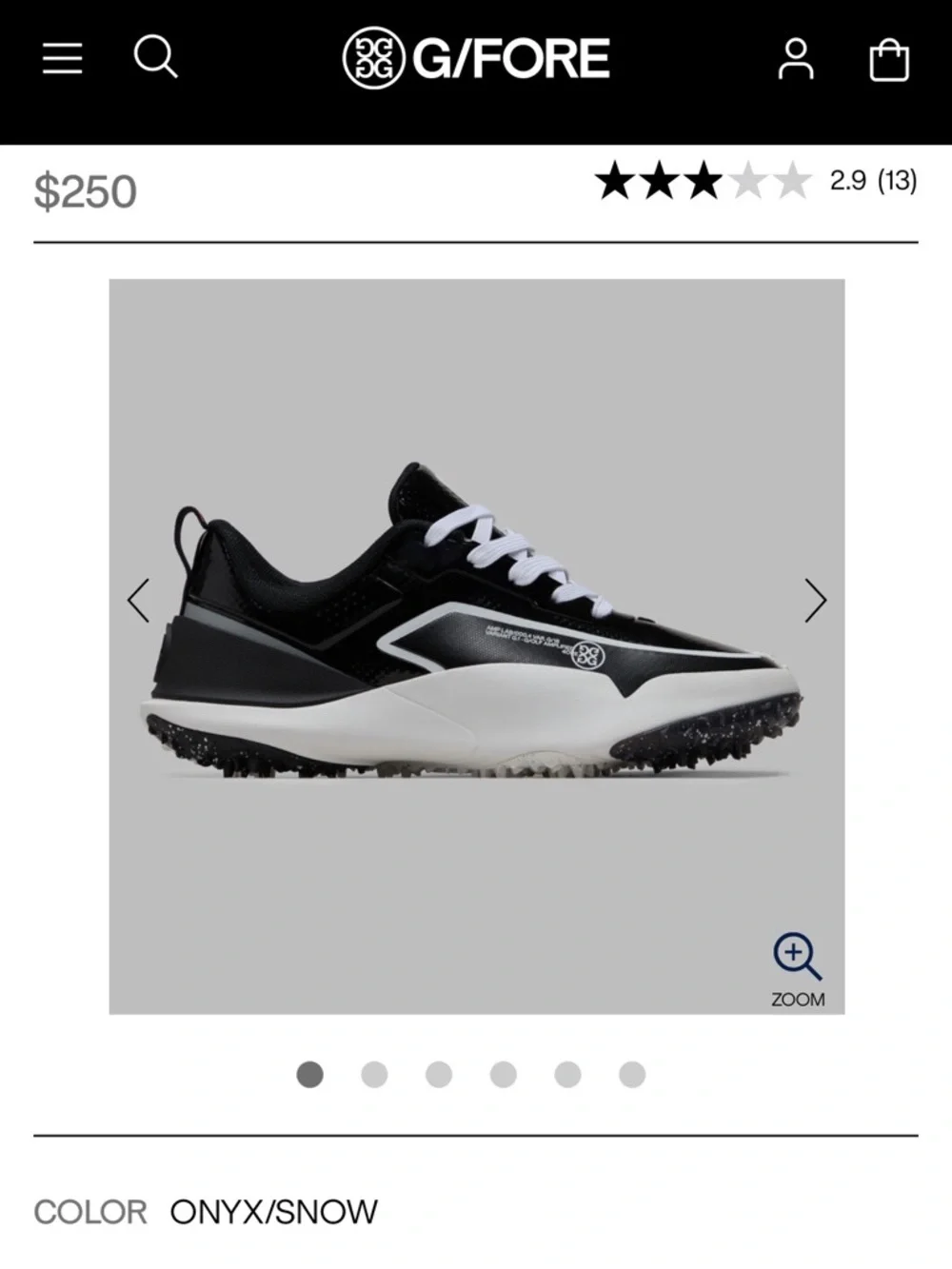 G/FORE G/18 LTD Release Black & White Golf Shoe - Picture 2 of 8